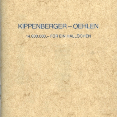 M. Kippenberger, A. Oehlen 14.000.000.- für ein Hallöchen, 1986