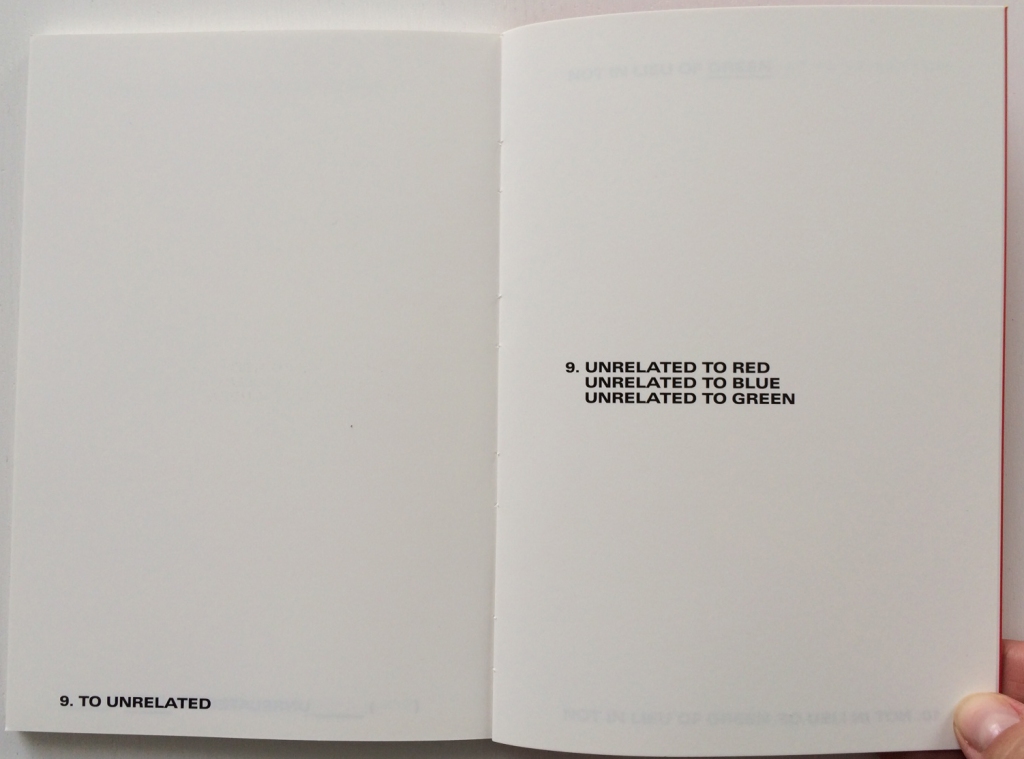 Künstlerbuch | Artists‘ book: Lawrence Weiner. Green As Well As Blue As ...